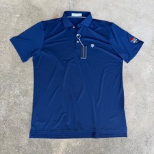 Holderness Bourne Macdonald Golf Polo Shirt Mens XL Navy Tailored Fit NWT