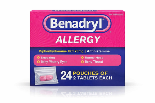 Benadryl Allergy 2 Tabs Dispenser (25 Pack) - Picture 1 of 10