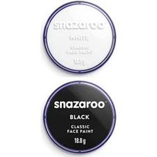 Snazaroo Classic Face Paint, 18ml, Black White