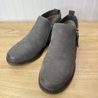 Hush Puppies Booties Womens 9W Mazin Cayto Taupe Greige Nubuck Leather Shoes