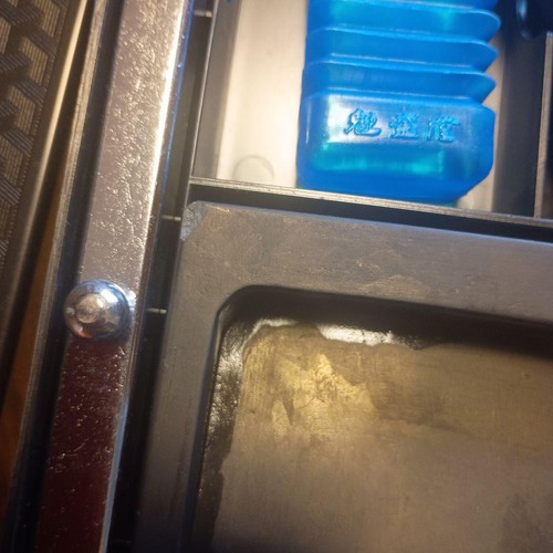 Kalligrafie Set Pinsel Unterlage Etui Tintenstein Vintage Suzuri Sumi Schleifer Shodo - Bild 2 von 4