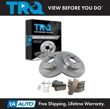 TRQ Rear Ceramic Brake Pad & Rotor Kit Fits 2005-2014 Chrysler 2006-2016 Dodge