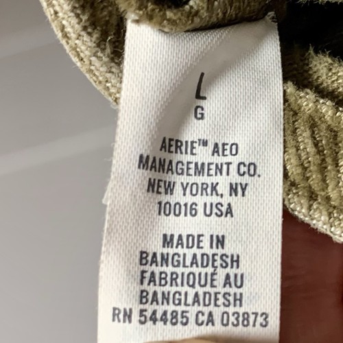 Aerie Corduroy Overalls Werk & Play Women Sz L Tan Brown Bibs Casual Utility - Imagen 8 de 10