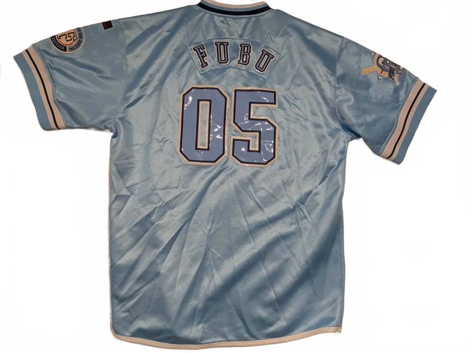 Camiseta deportiva FUBU edición City Toronto 05 azul claro cuello en V para hombre XL Foto 3 de 4