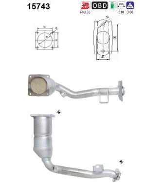 AS 15743 Catalytic Converter for CITROËN,PEUGEOT - Bild 2 von 3