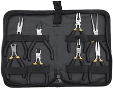 8-Piece Mini Pliers Set with Case Small Precision Jewelry Craft Tool Kit