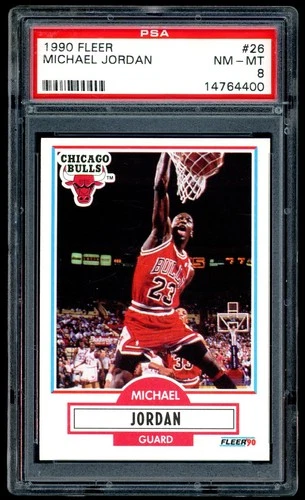 Michael Jordan 1990 Fleer #26 PSA 8 NM-MT