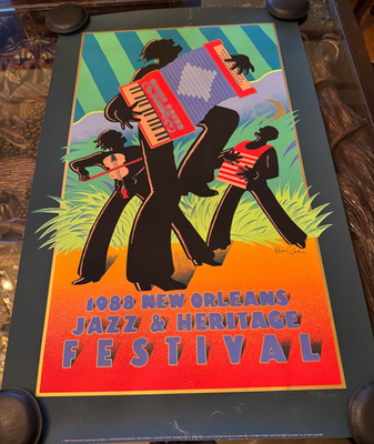 1988 New Orleans Jazz Heritage Festival Poster Numbered #5571 30