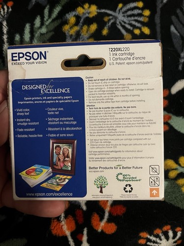 NEW Epson 220XL Cyan Ink Cartridge (T220XL220) OEM Genuine EXP 03/23 SEALED - Picture 6 of 10