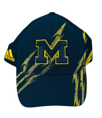 Adidas Michigan Wolverines Football Hat Cap FitMax Men’s L/XL Blue NCAA