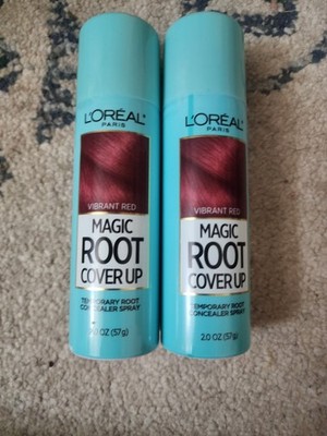 2 PACK L'Oreal Paris Magic Root Cover Up Temporary Concealer Spray, Vibrant Red