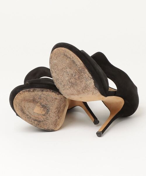 APL Jimmy Choo Mules sandali tacco scamosciato nero EU35.5 US5.5 83497c