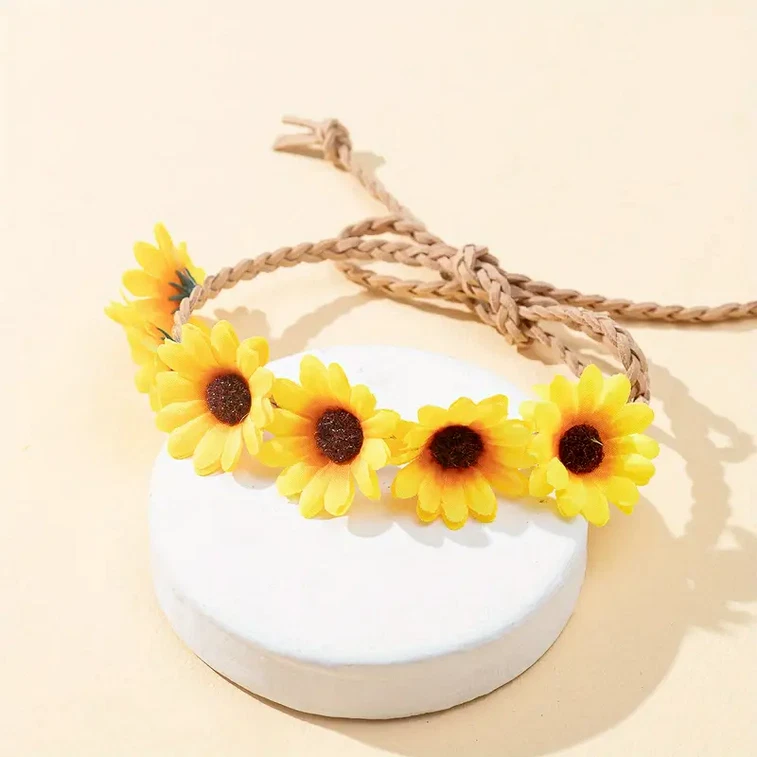 Diadema Girasol Amarillo Disfraz Sexy Cabello Juegos con disfraces Unisex Halloween Foto 2 de 3