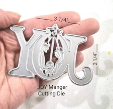 JOY Nativity Manger Metal Cutting Die Christmas Scrapbooking Card Making Dies