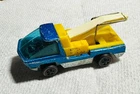 Hot Wheels Redlines Heavyweights Blue Tow Truck Hong Kong 1969 Vintage - Yellow