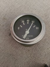 Stewart Warner 82304 0-80 80lbs 2 116 Oil Pressure Gauge Tested Works