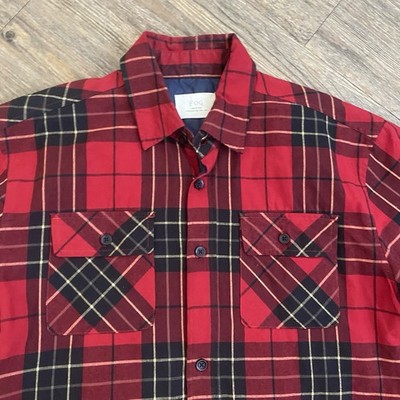 c*x様 最終価格 FEAR OF GOD PLAID FLANNELSHIRT Fear Of God FOG Flannel Shirt Collection One Button Up Red Plaid