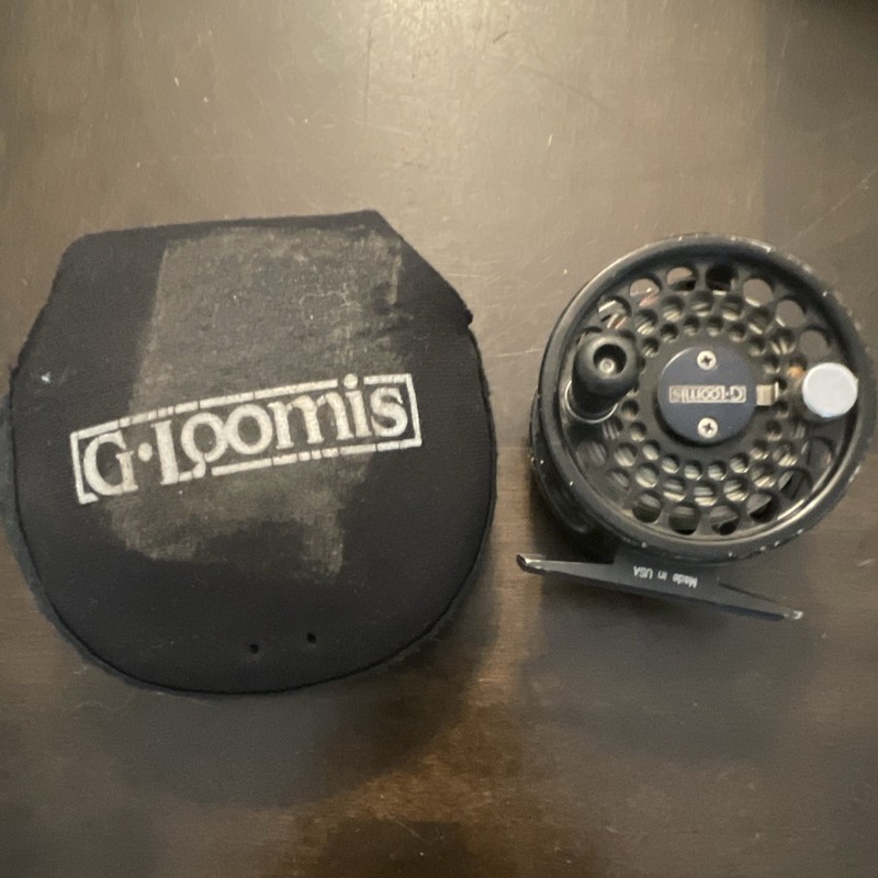G. Loomis GL 2-3-4 Vintage Fly Fishing Reel w/ Neoprene Case Made in USA