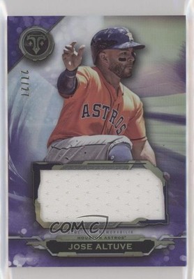 2019 Topps Triple Threads Single Jumbo Relics Amethyst /27 Jose Altuve 0v2