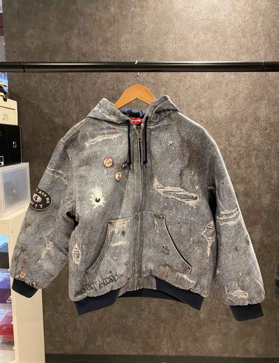 Supreme HJR Trompe Loeil Hooded Work Jacket Blue | eBay Supreme HJR Trompe Loeil Hooded Work Jacket Blue | eBay
