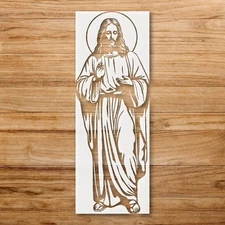 Jesus Inspirational Wall Art Stencil for Faith - Based Decor - StencilAir