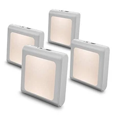  Plug in Dimmable Led Night Light with Auto Dusk to Dawn Sensor, Warm White