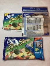 Ziploc Zip N Steam Medium Bags Microwave Steam - 1 New And 1 Partially Used