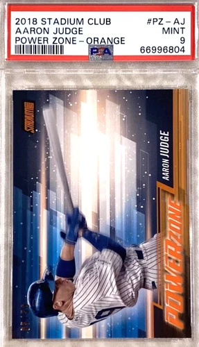 AARON JUDGE /50 PSA 9 POP 2 ORANGE 2018 TOPPS STADIUM CLUB NUMBERED & MINT GRADE