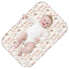 Coinarin Baby Diaper Changing Pad 31.5" x 21.5" Extra Large Floral2