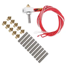 3D Printer Extruder with Aluminum Heating Block 10pcs Line Pipe 30mm