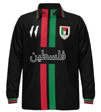 Palestine - football shirt Replica Retro jersey, 2000 away long sleeve  black