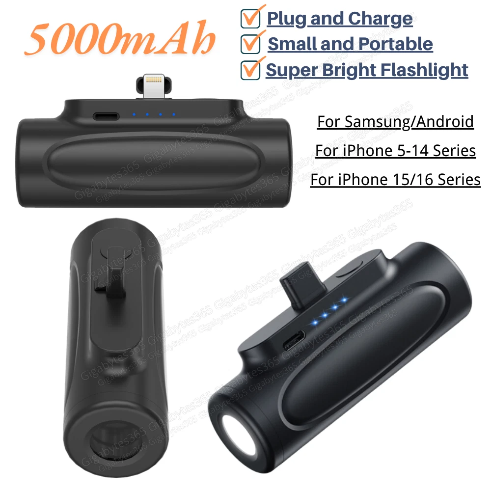 Power Bank 5000mAh External Battery Portable Charger For iPhone/Android/Samsung Power Bank 5000mAh External Battery Portable Charger For iPhone/Android/Samsung