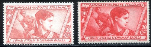 Regno d'Italia 1932 Marcia su Roma n. 328a - usato - varietà (l218) - Picture 2 of 3
