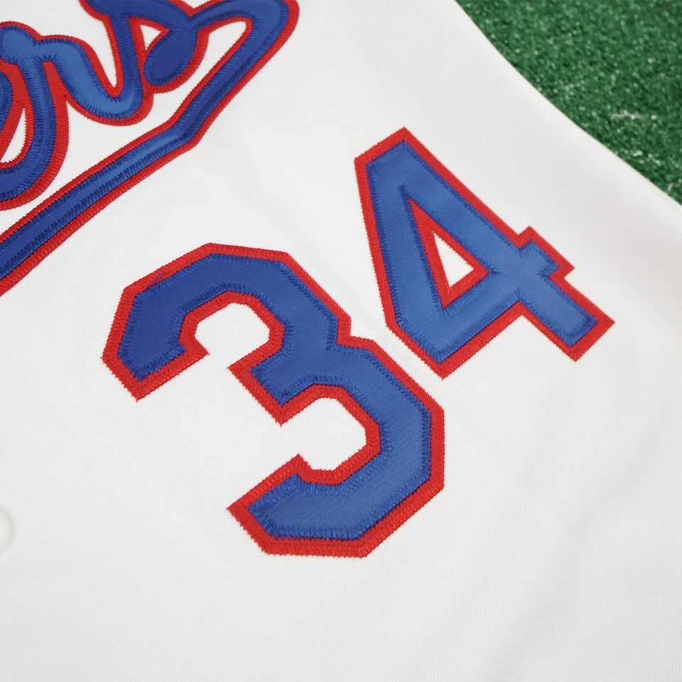Nolan Ryan 1993 Texas Rangers Cooperstown Men's Home White Jersey w/ Patch - Image 4 of 4