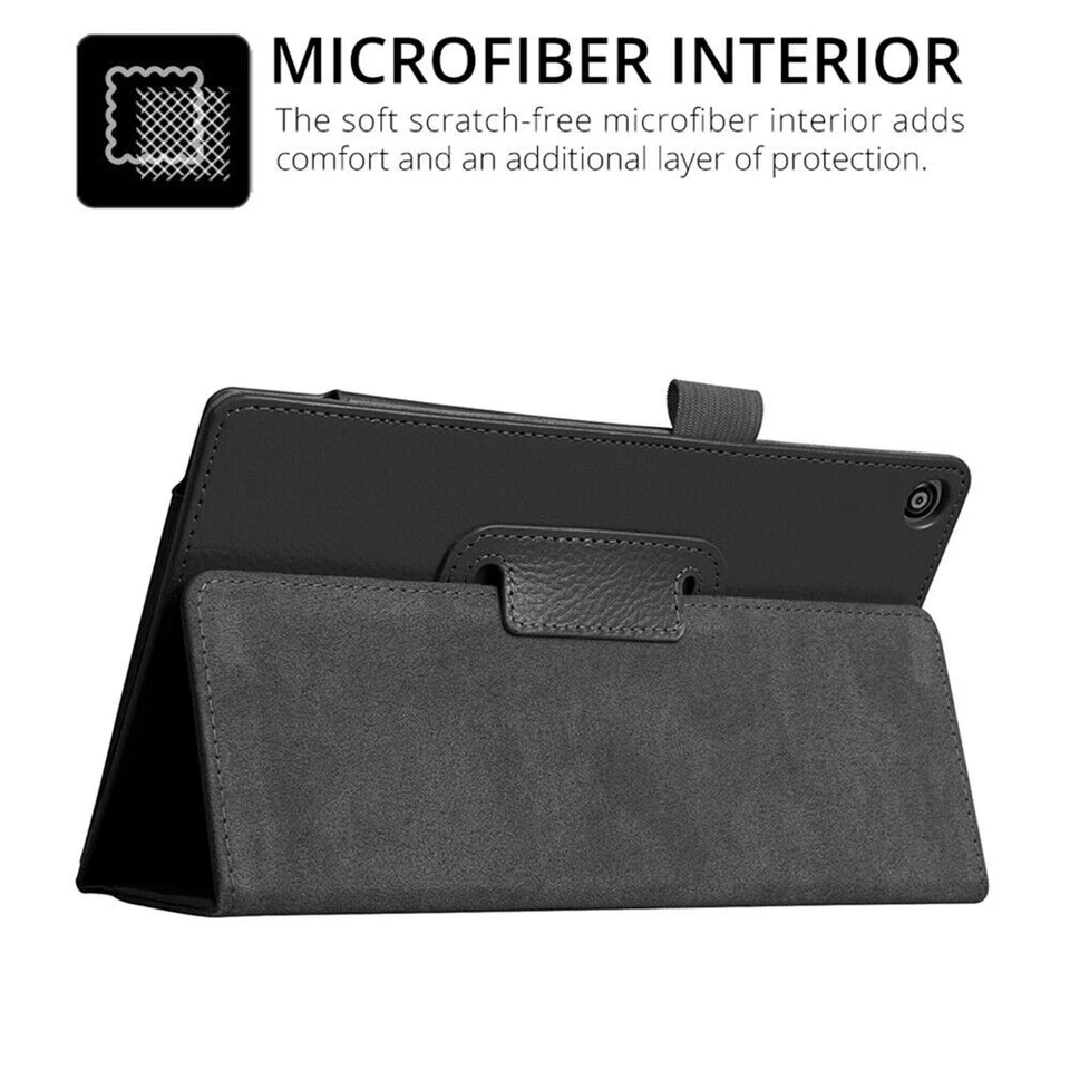Funda de cuero PU con soporte tipo folio para Amazon Fire HD 7 8 10 Plus 8/9/10/11/12 Foto 4 de 4