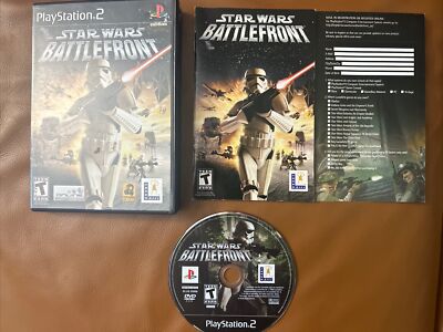 Star Wars Battlefront ~ PlayStation 2 PS2 Registration Manual Disc Complete CIB