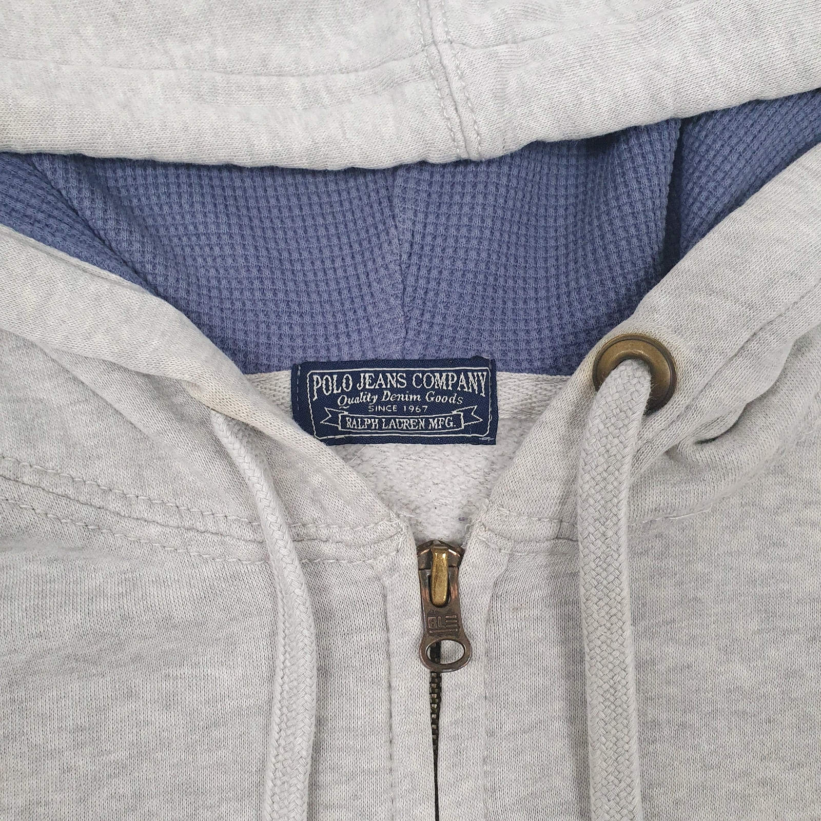 RALPH LAUREN Full Zip Cotton Jumper Sweatshirt Mens XL image 2