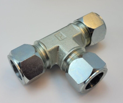 16 JBU-S Parker Ferulok Union Tee 1 Flareless Bite Type Steel