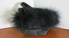 Small BLACK GLITTER PURSE with FEATHERS Halloween Accessory