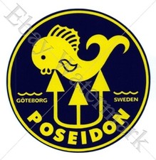 Poseidon scuba tank decal sticker diving plongée car collant diving New