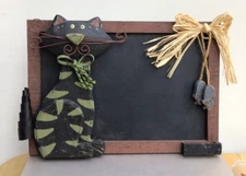 CAT CHALKBOARD in Wooden Frame Cute!