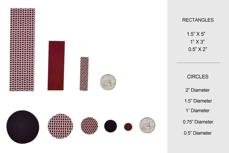 Adesivos Match Striker círculos - tamanhos retângulos papel Strike adesivo pré-cortado - Imagem 4 de 4