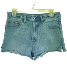 Abercrombie  Fitch The Mom Shorts Distressed High Rise Denim Woman's Size 27/4