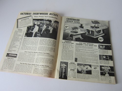 Vintage Original 1939 SEARS Craftsman & Companion POWER TOOLS Katalog - Bild 3 von 6