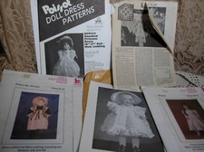 Vintage 7 Doll Patterns 1 Packet of 9 Crochet Patterns Tablecloth Bed Spreads