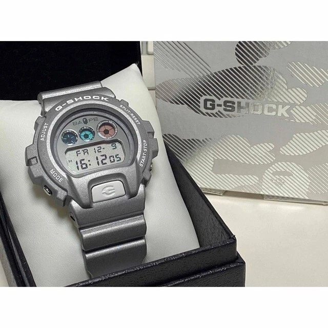 A Bathing Ape G-SHOCK DW-6900 Silver Bape Limited Collaboration