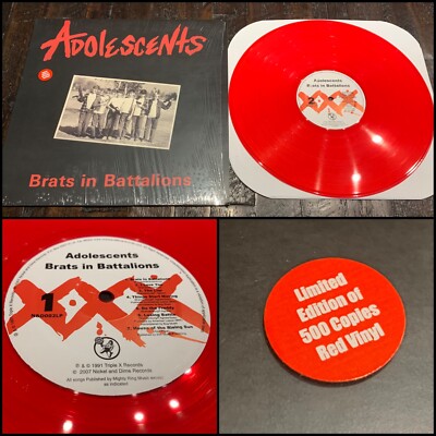 ADOLESCENTS Brats In Battalions LP Red Vinyl-T.S.O.L. Agent Orange Descendents