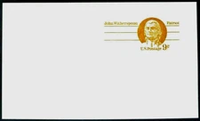 1975 US Sc. #UX69 postal card, 9 cent, mint, sharp corners, excellent condition