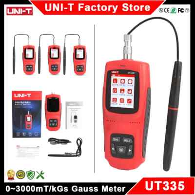 UNI-T UT335 Digital Tesla Gauss Meter 0~3000mT/kGs Magnetic Field Tester Hall Pr