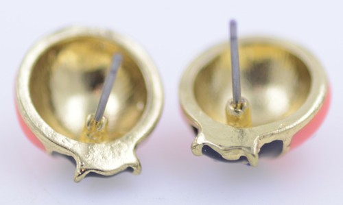 Super cute gold  tone enamel ladybird stud earrings, multiple choices - Picture 8 of 8